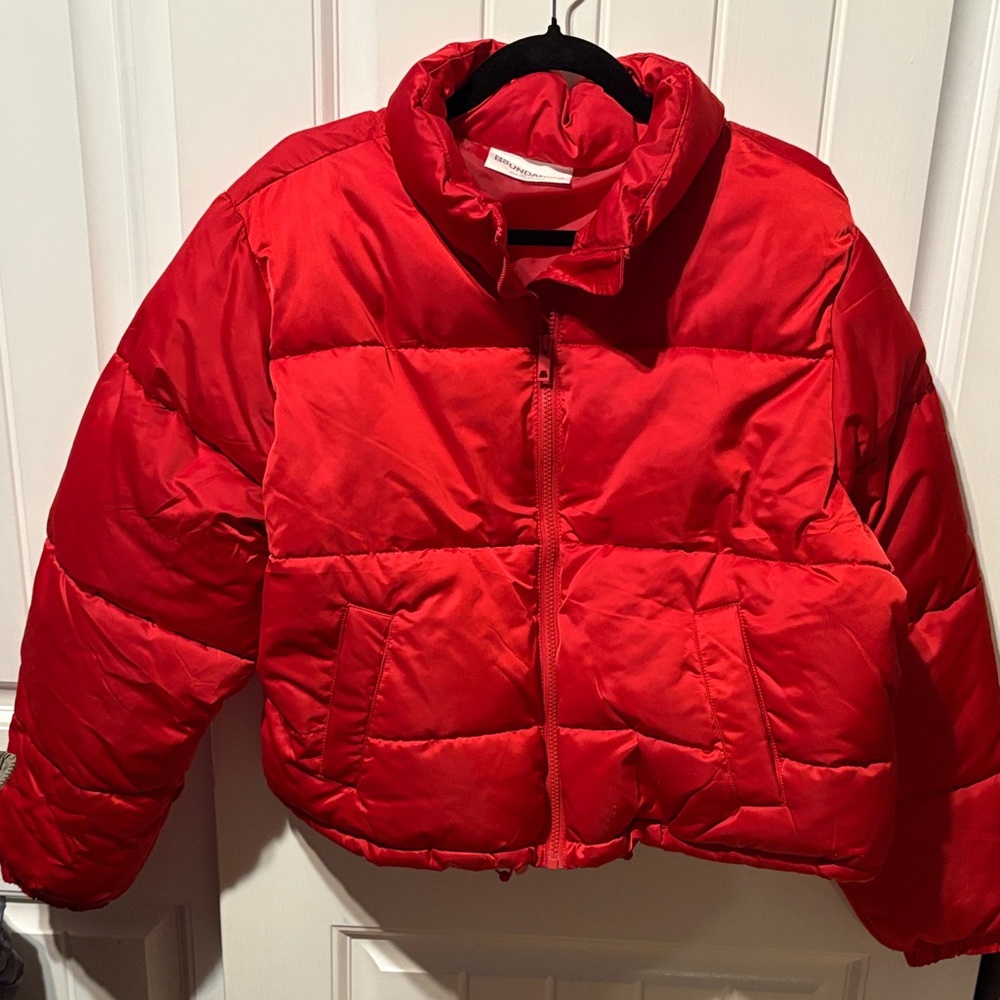 No Boundaries Red Puffer Jacket